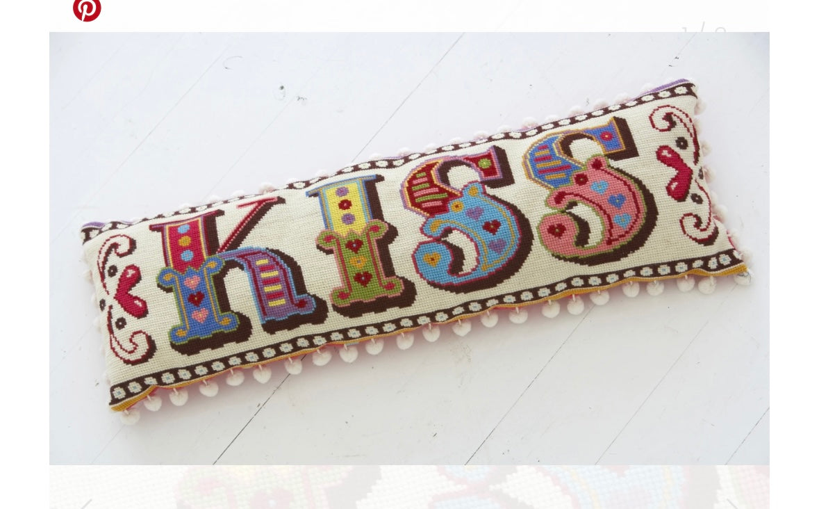 Emily Peacock Counted Cross stitch Kits HUG and KISS