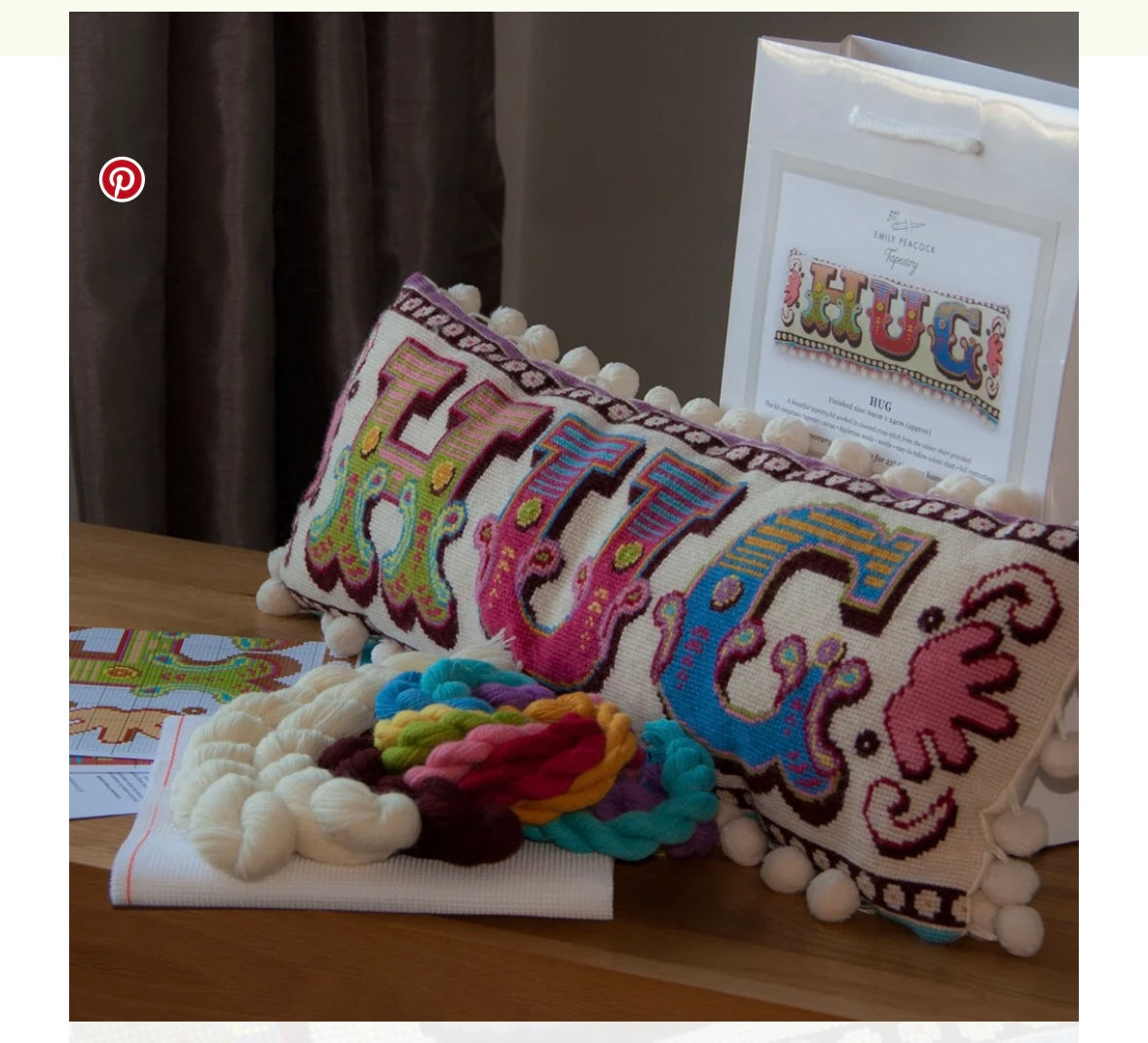 Emily Peacock Counted Cross stitch Kits HUG and KISS