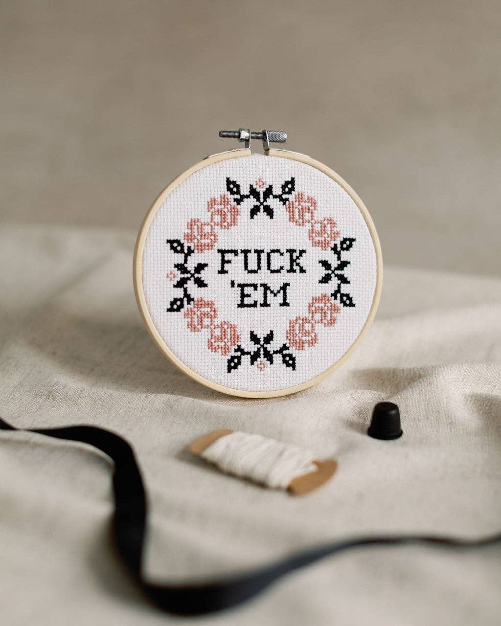 Fuck 'Em Cross Stitch Kit