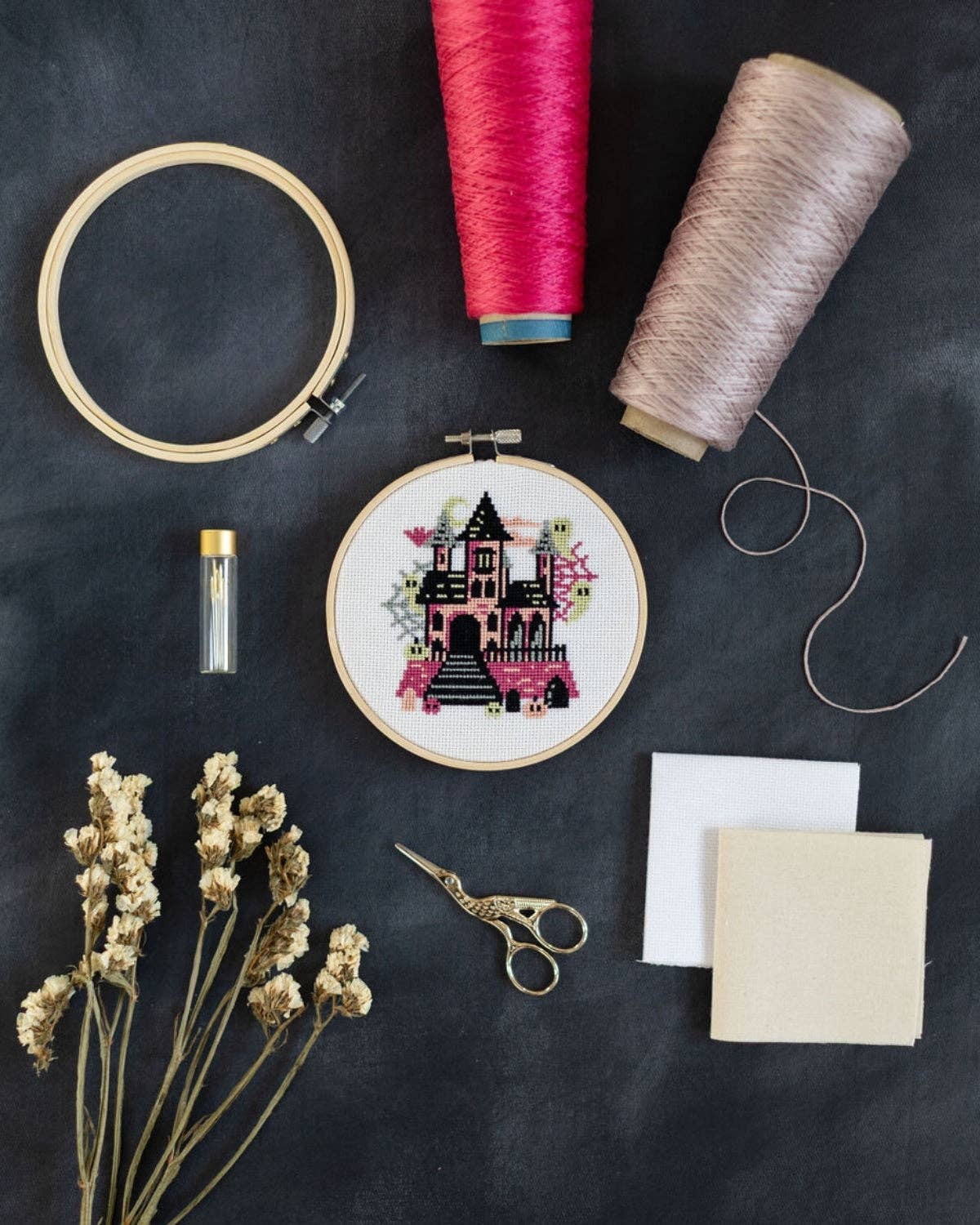 The Haunted House Cross Stitch Kit