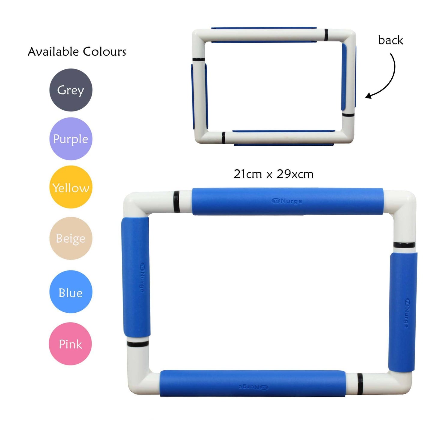 Nurge Embroidery Snap Frame 21cm x 29cm in blue