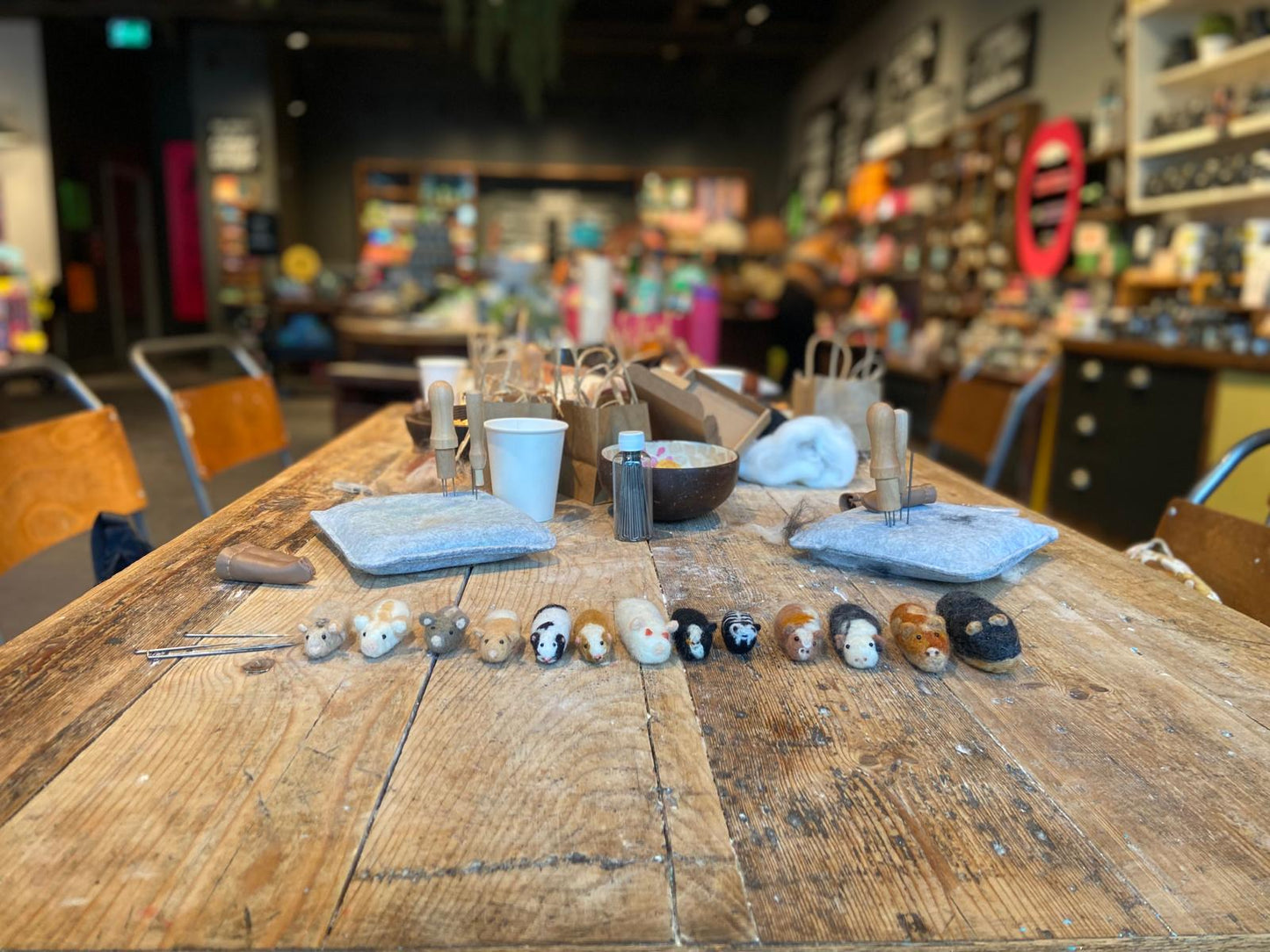 Needle felting kids workshops £2 deposit £13 on the day