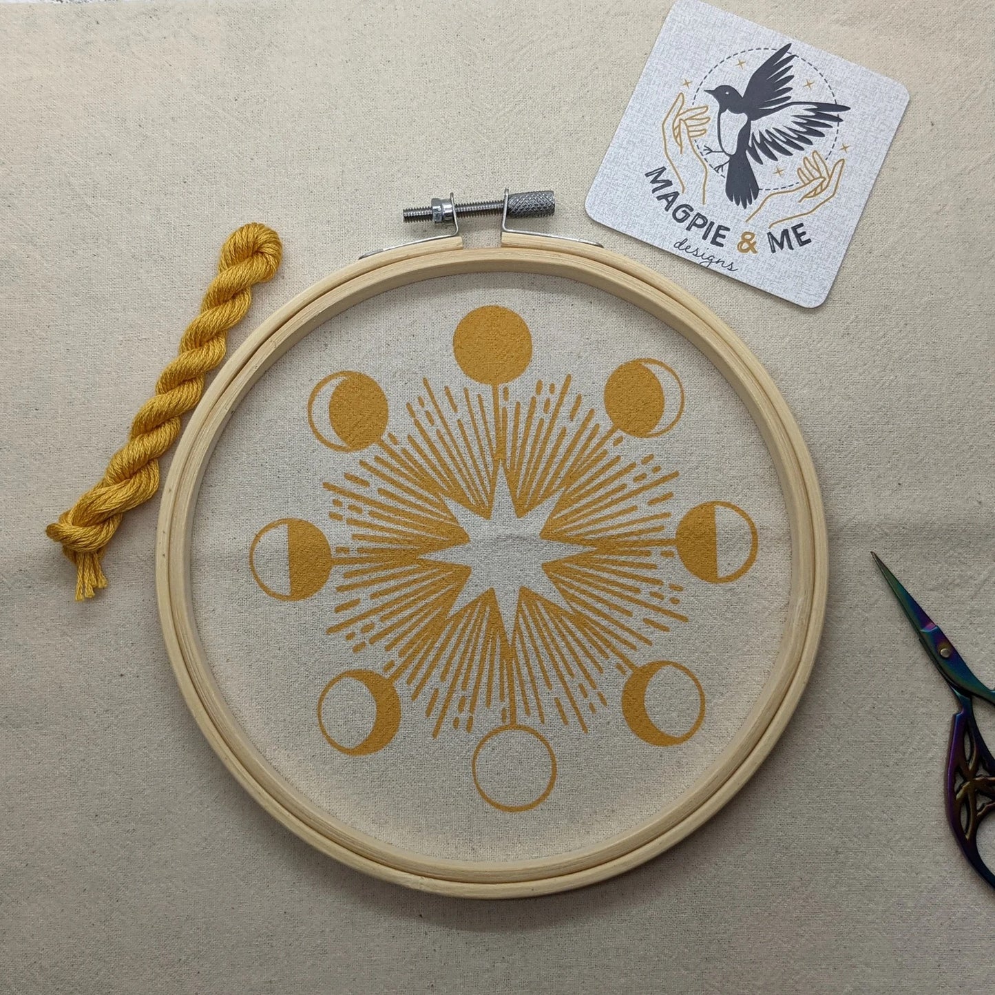 Magpie & Me Embroidery kits- medium hoops