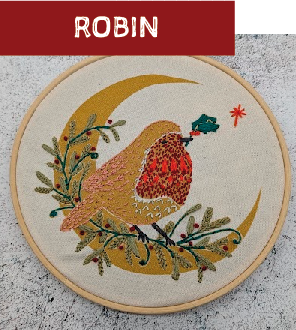 Magpie & Me Embroidery kits- medium hoops