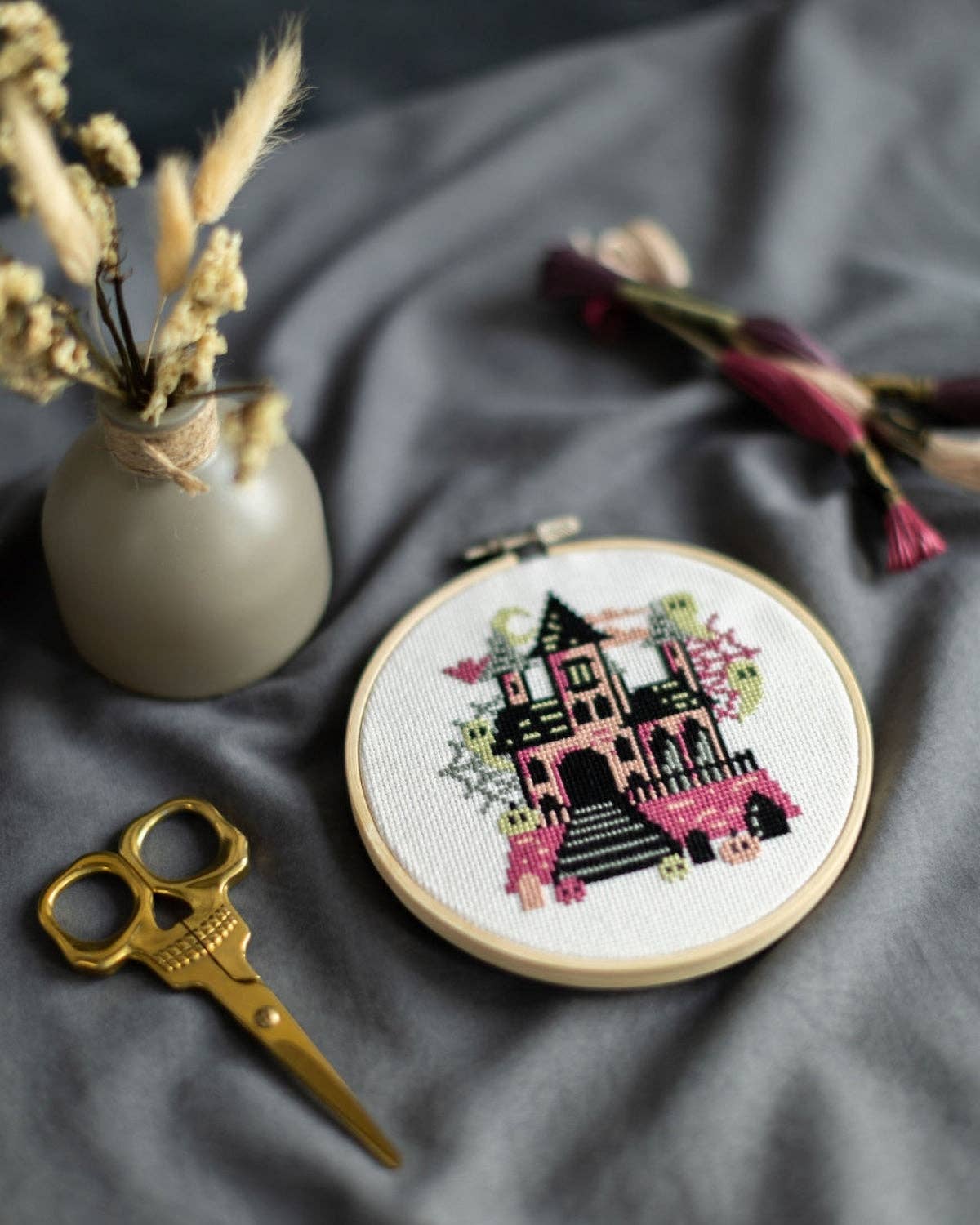The Haunted House Cross Stitch Kit