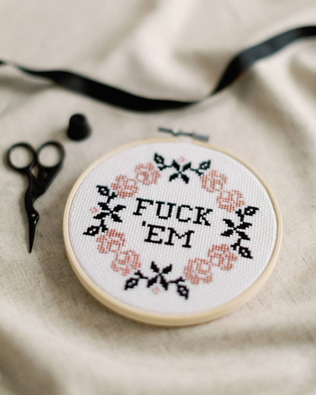 Fuck 'Em Cross Stitch Kit