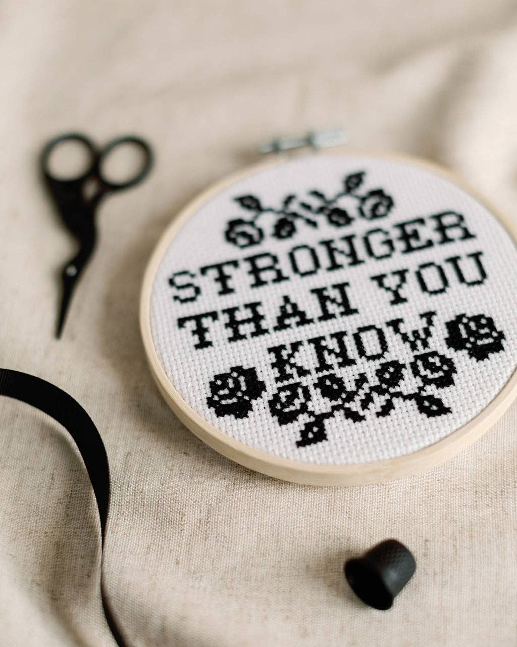 'Stronger Than You Know' Cross Stitch Kit