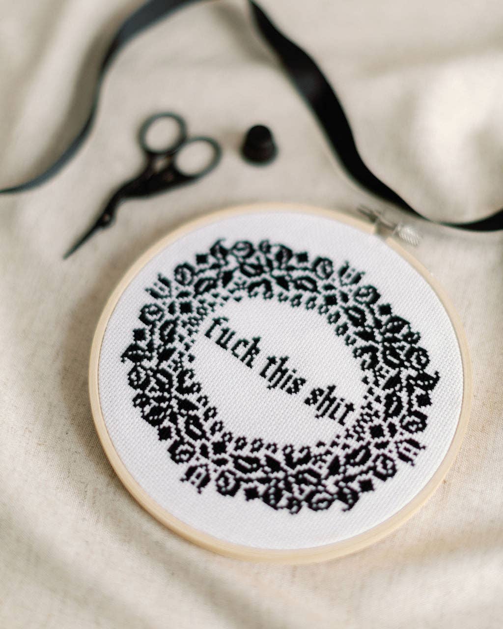 'Fuck This Shit' Cross Stitch Kit